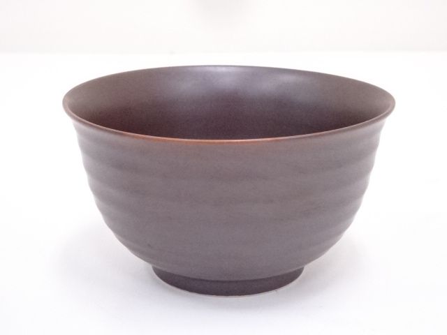 JAPANESE TEA CEREMONY / TEA BOWL CHAWAN / IRON GLAZE 